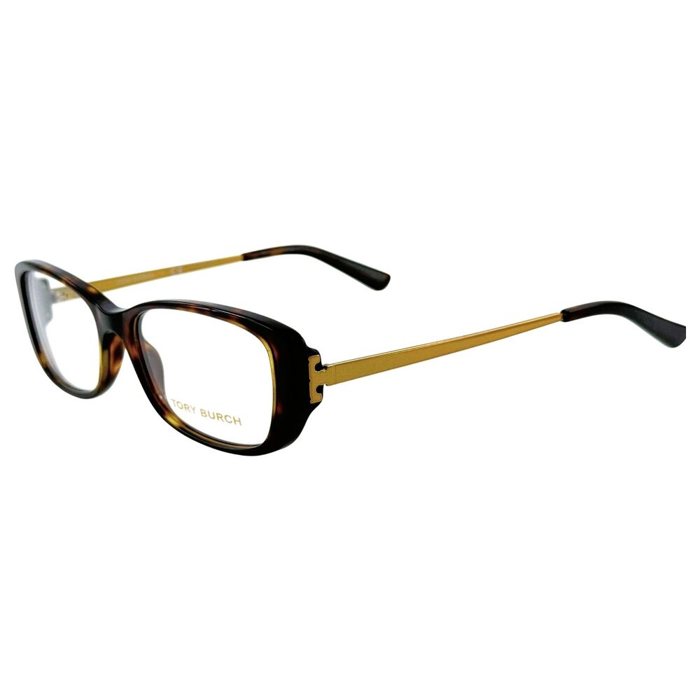 Tory Burch TY2062 Womens Plastic Eyeglass Frame 1033 Dark Tortoise Gold 51-16
